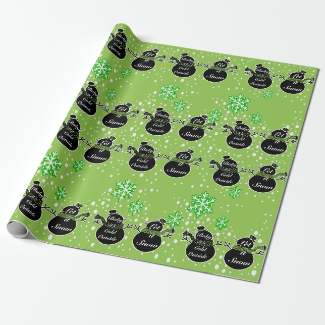 Papel de embrulho verde-claro frio (Desenrolado)