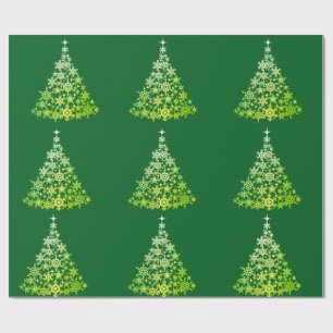 Papel de Embrulho Verde de Árvore de Natal