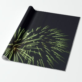 Papel de embrulho verde dos fogos-de-artifício