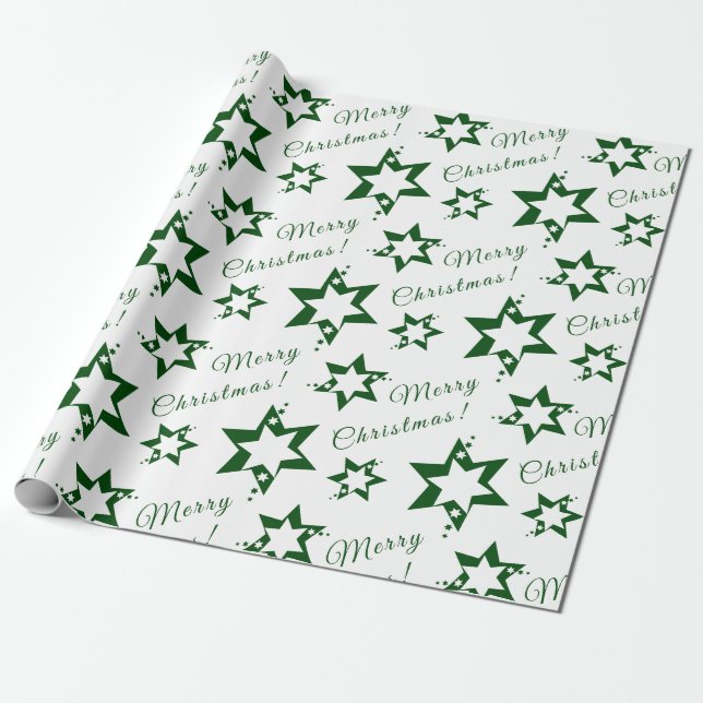 Papel de embrulho verde Feliz Natal (Desenrolado)
