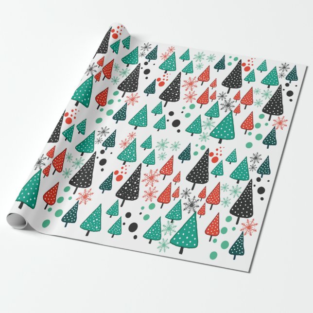Papel de embrulho verde-laranja para a Floresta (Desenrolado)