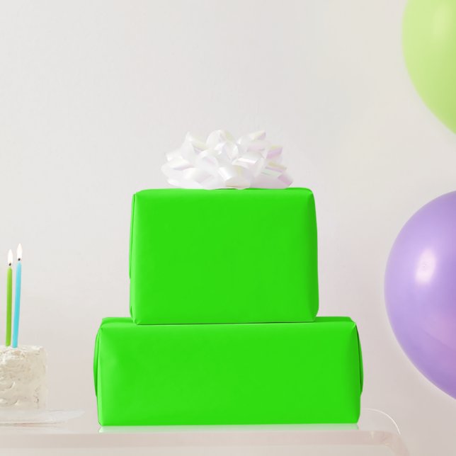 Papel de embrulho verde neon (Presentes para festas)
