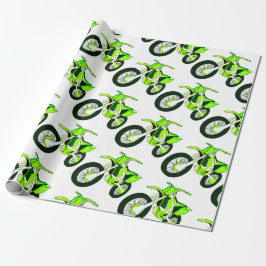 Papel de embrulho verde para motocicleta bicicleta