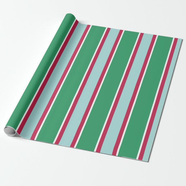 Papel de embrulho verde vermelho do feriado do Nat (Desenrolado)