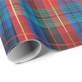 Papel de embrulho vermelho, verde, azul da xadrez
