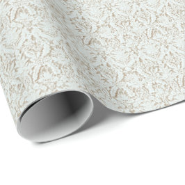 Papel de embrulho vintage com renda branca coquete