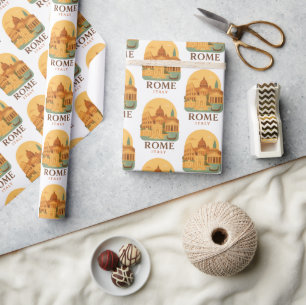 Papel de embrulho Vintage Roma Itália – Viagens Re