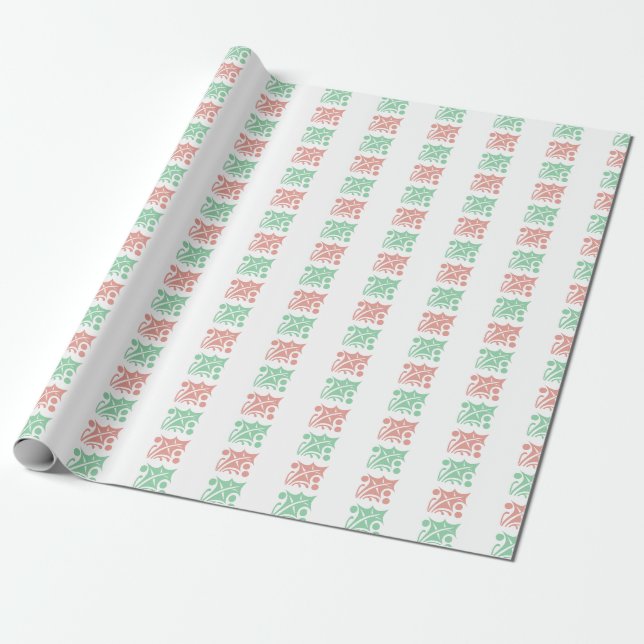 Papel de embrulho vintage xadrez Natal azevinho br (Desenrolado)