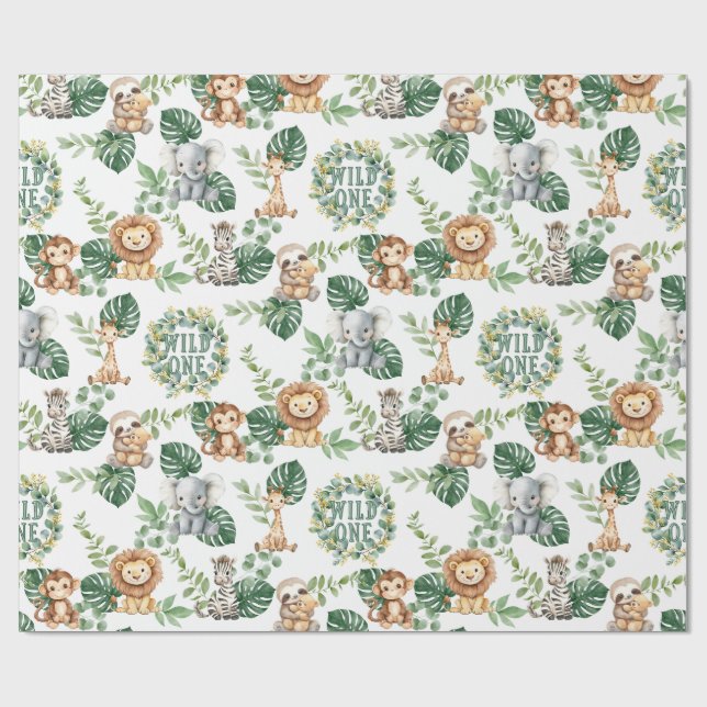 Papel de embrulho Wild One Safari (Aberto)