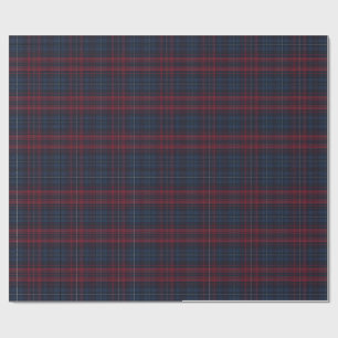 Papel de embrulho xadrez azul marinho e burgundy