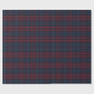 Papel de embrulho xadrez azul marinho e burgundy