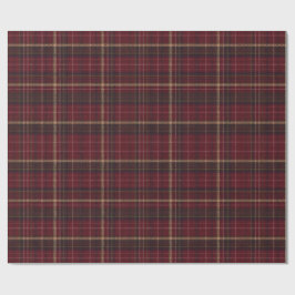 Papel de embrulho xadrez burgundy e bege
