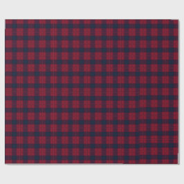 Papel de embrulho xadrez Burgundy e Blue para o Na