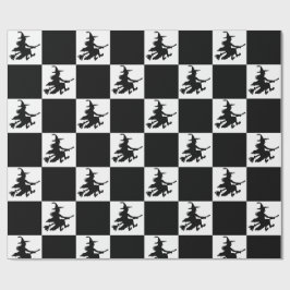 Papel de embrulho xadrez de Bruxas Pretas