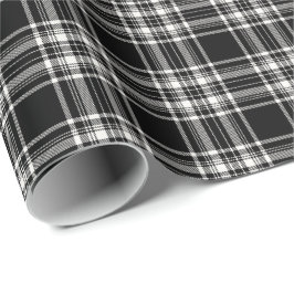 Papel de embrulho xadrez preto e branco