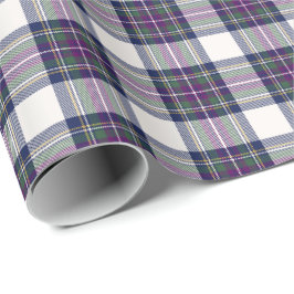 Papel de embrulho xadrez roxo e verde