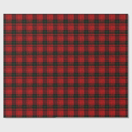 Papel de embrulho xadrez vermelho e verde