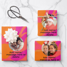 Papel de empacotamento de gradiente de foto cor-de