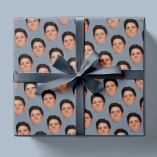 Papel de empacotamento de presente azul empoeirado