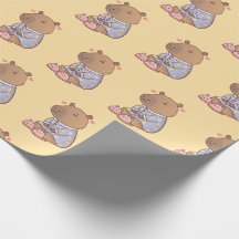 Papel de enrolamento Capybara | Presente divino e 