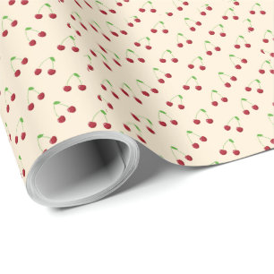 Papel de enrolamento de presente de Cherry Design