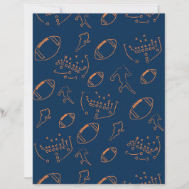 Papel de Equipe de Futebol Azul e Laranja