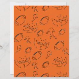 Papel de Equipe de Futebol Laranja e Preto