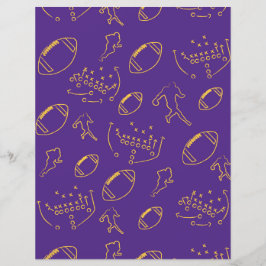 Papel de Equipe de Futebol Roxo e Amarelo com Cor