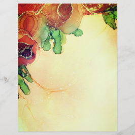 Papel de Escarpa Floral Amarelo