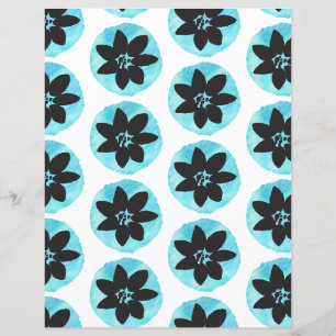 Papel de Escrapão Tropical de Cores Azuis
