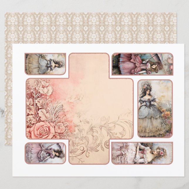 Papel de Escrapbook Cortável Folio Folio dobrável  (Frente/Verso)