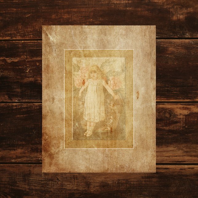 Papel De Escrapbook Da Vintage Girl (Criador carregado)