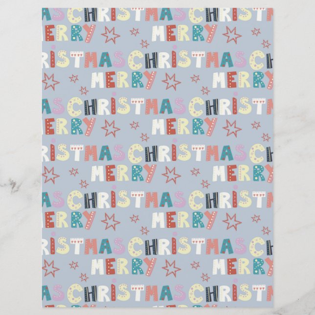 Papel de Escrapbook de Natal Bonito Jolly (Frente)