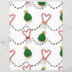 Papel de Escrapbook de Natal "Fala Falalala"