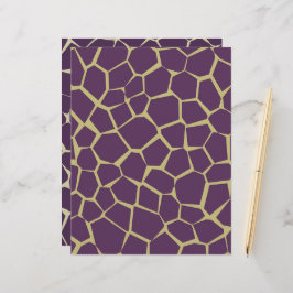 Papel de Escrapbook de Padrão de Girafa Roxo e Dou