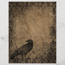Papel de Escrapbook Vintage Crow Halloween