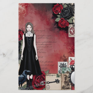 Papel de Escrapbook Vintage Gothic