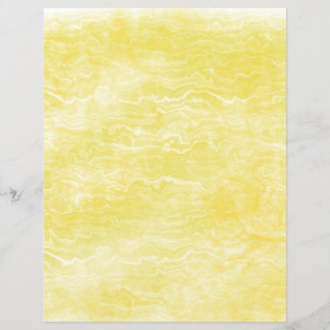 Papel de Escrapbooking Marble Amarelo Natural (Frente)