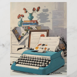 Papel de Escritor de Digitalização Azul