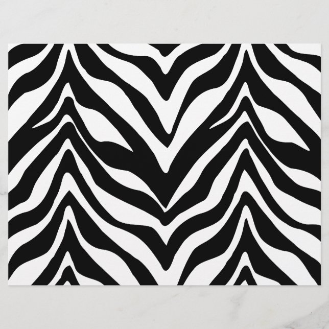 Papel de festa com estampa de zebra (Frente)