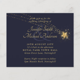 Papel de Folheto de Orçamento Starry Night Weding