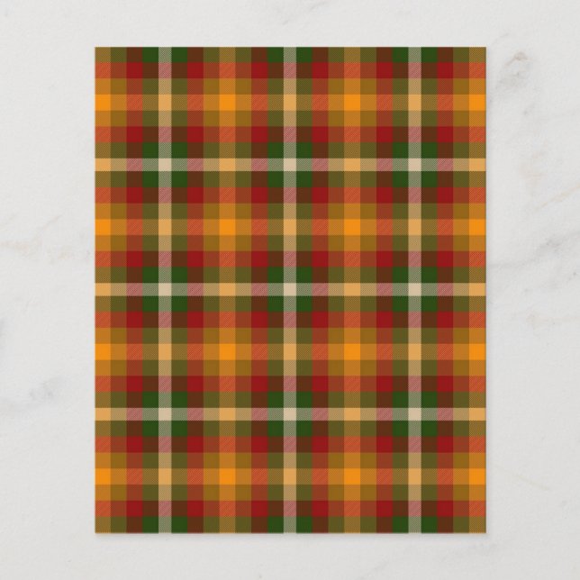 Papel de fundo xadrez laranja e verde para álbum d (Frente)
