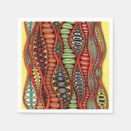 Papel de Guardanapo com Padrão de Onda Abstrata Ps