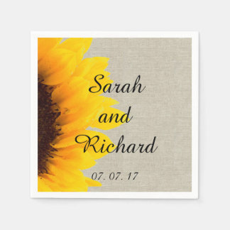 Papel De Guardanapos De Girassol De Casamento Russ