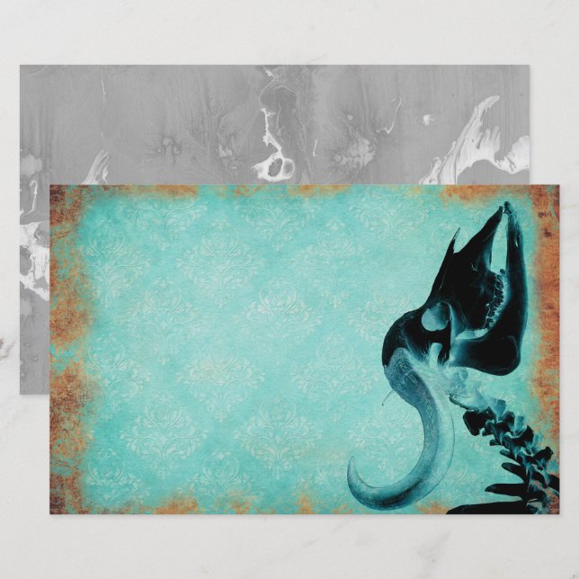 Papel de jornal gótico (Frente/Verso)