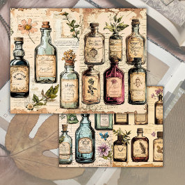 Papel de Jornalzinho Antigo de Farmácia Floral