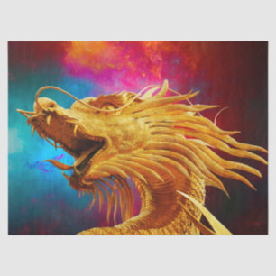 papel de lenço de dragão chinês de boa sorte