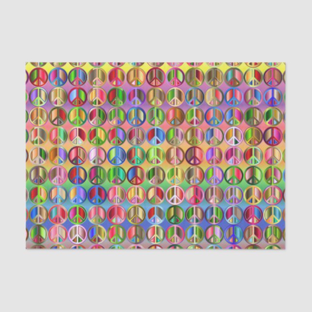 Papel de lenço de paz no arco-íris (Frente )
