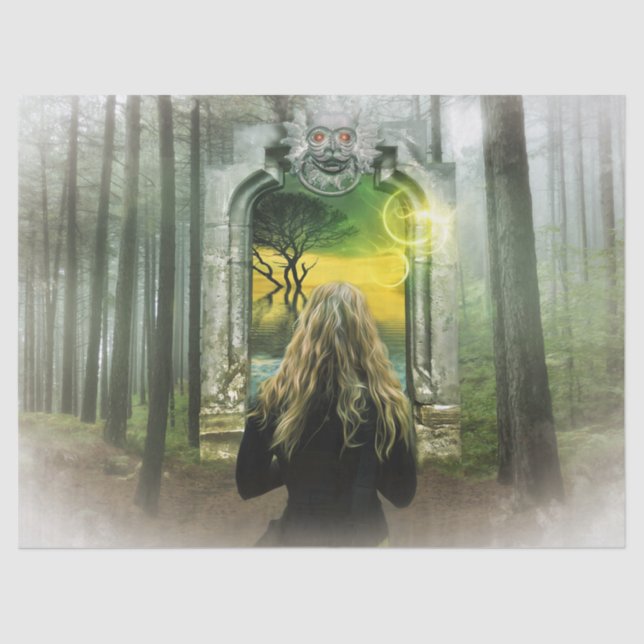 Papel de lenço florestal encantado (Frente )