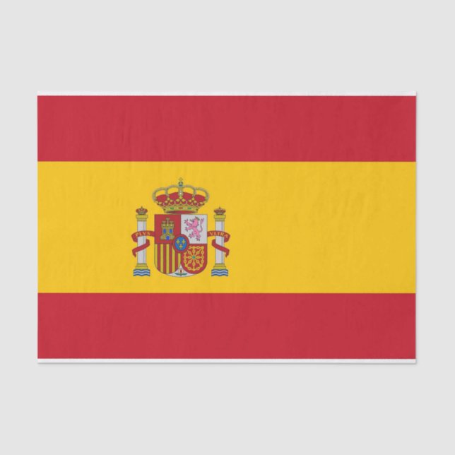 Papel de lenço Patriótico com bandeira de Espanha (Frente )